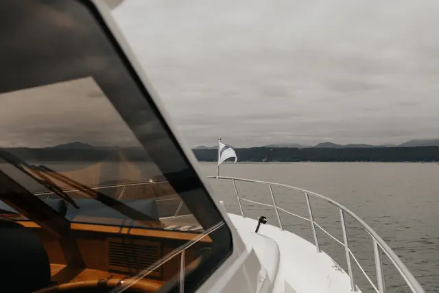 The boat wake on Hood Canal