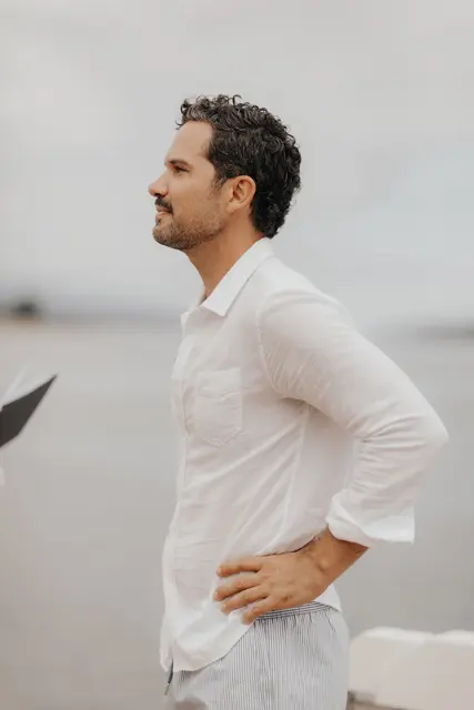 Danny reacting during the wedding ceremony