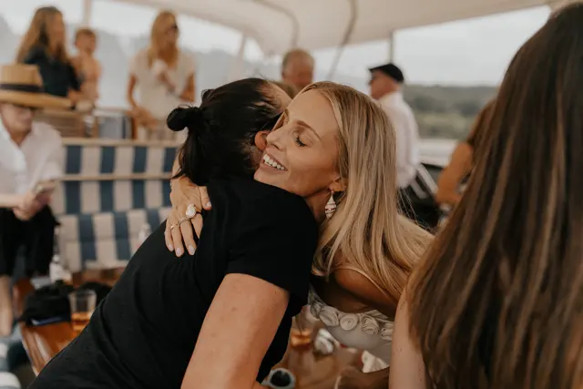 Hugs and congratulations from family