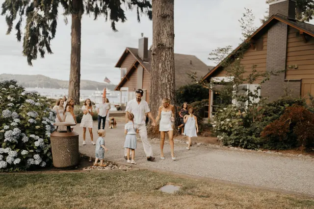The wedding celebration at Alderbrook