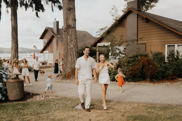 The wedding celebration at Alderbrook