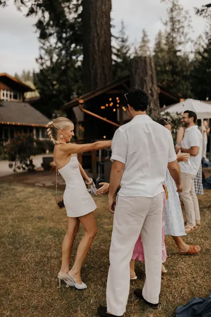 The wedding celebration at Alderbrook
