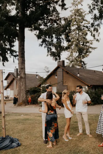 The wedding celebration at Alderbrook