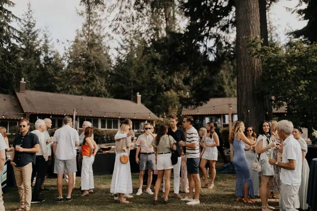 The wedding celebration at Alderbrook