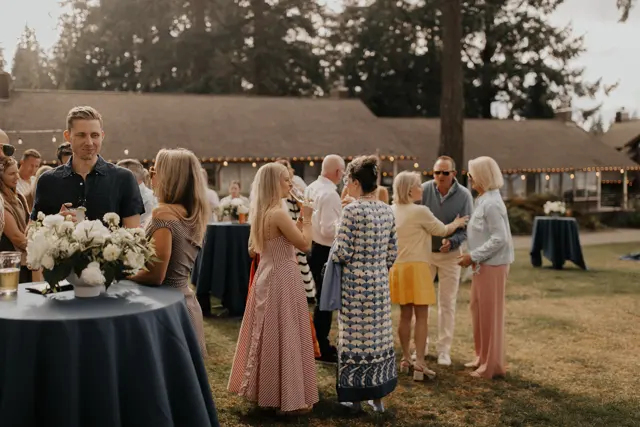 The wedding celebration at Alderbrook
