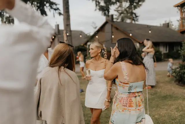 The wedding celebration at Alderbrook