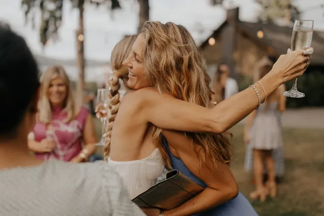The wedding celebration at Alderbrook