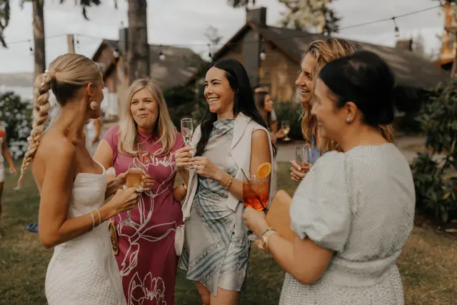 The wedding celebration at Alderbrook