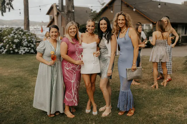 The wedding celebration at Alderbrook