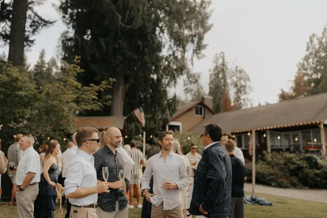 The wedding celebration at Alderbrook