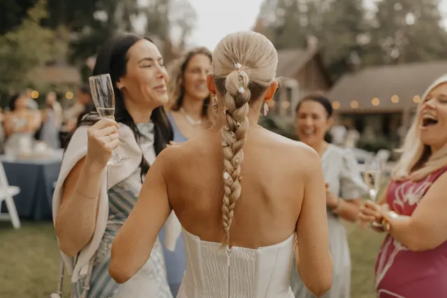 The wedding celebration at Alderbrook