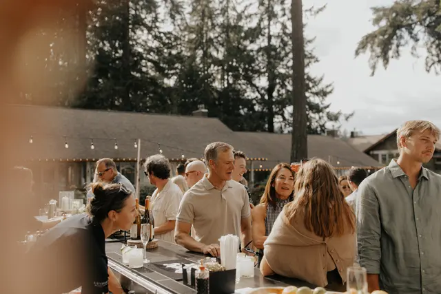 The wedding celebration at Alderbrook