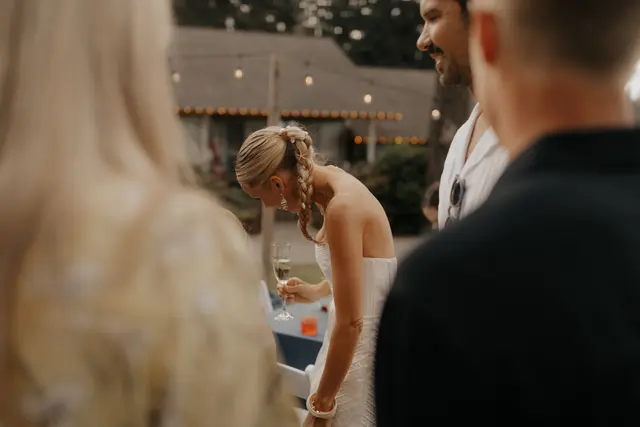 The wedding celebration at Alderbrook