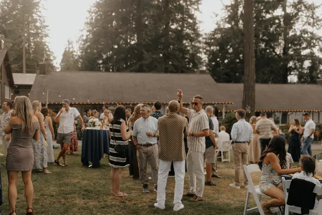 The wedding celebration at Alderbrook