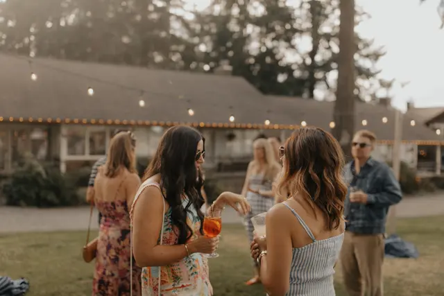 The wedding celebration at Alderbrook