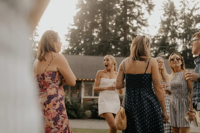 The wedding celebration at Alderbrook