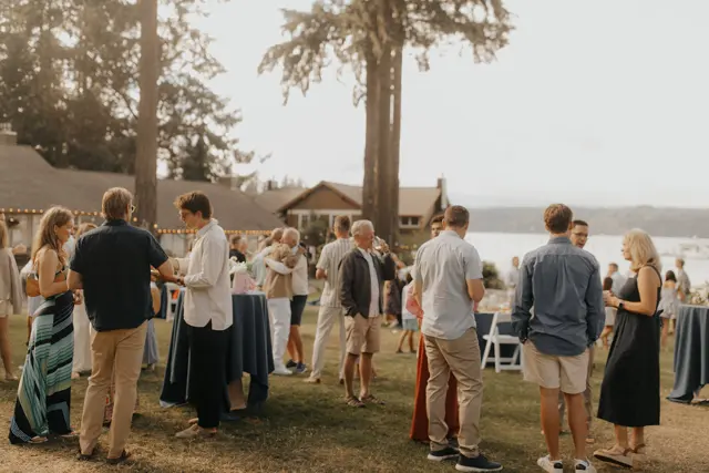 The wedding celebration at Alderbrook