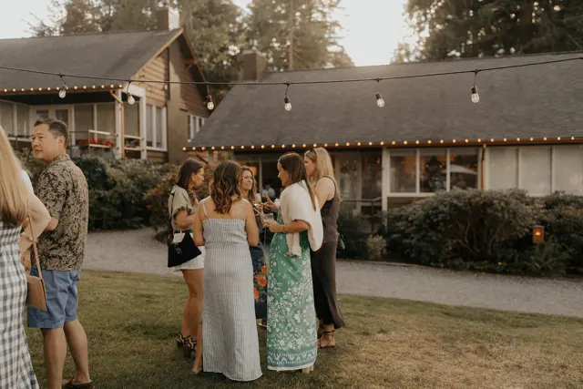 The wedding celebration at Alderbrook