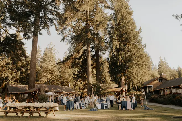 The wedding celebration at Alderbrook