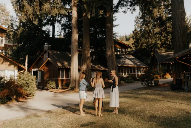 The wedding celebration at Alderbrook