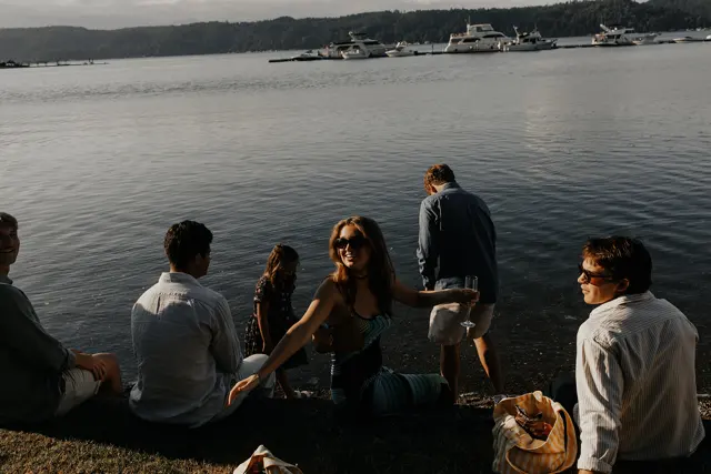 The wedding celebration at Alderbrook
