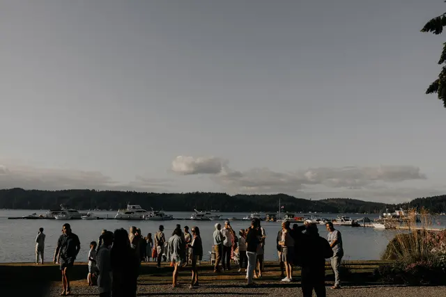 The wedding celebration at Alderbrook