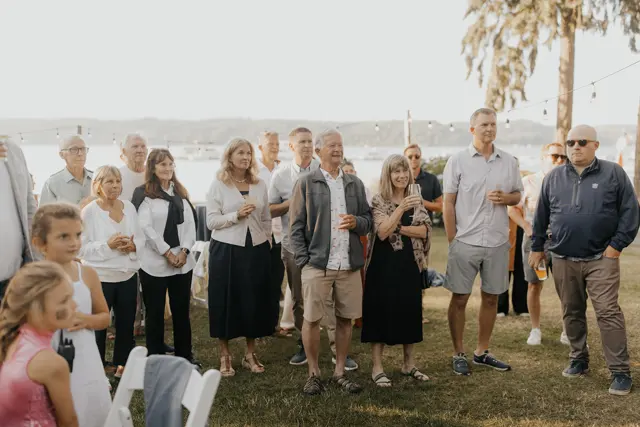 The wedding celebration at Alderbrook