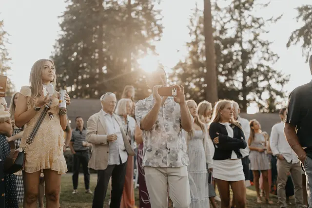 The wedding celebration at Alderbrook