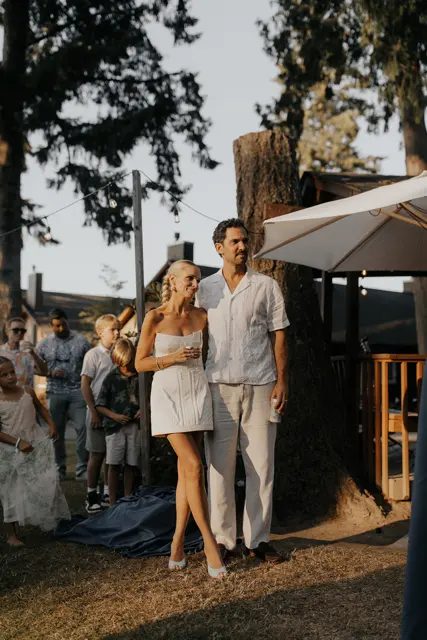 The wedding celebration at Alderbrook
