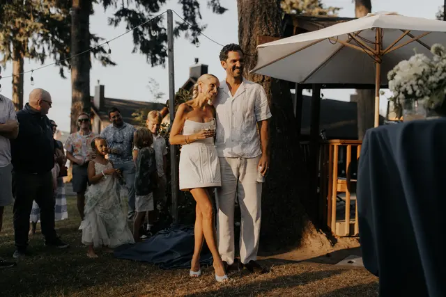 The wedding celebration at Alderbrook