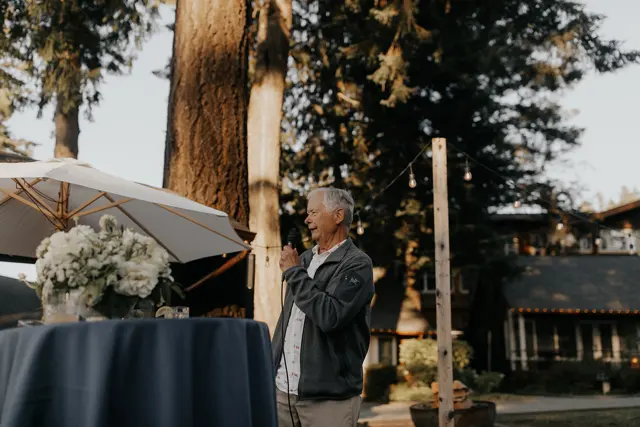The wedding celebration at Alderbrook