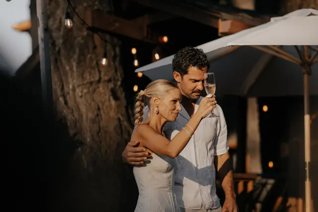 The wedding celebration at Alderbrook