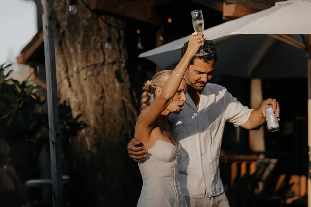 The wedding celebration at Alderbrook