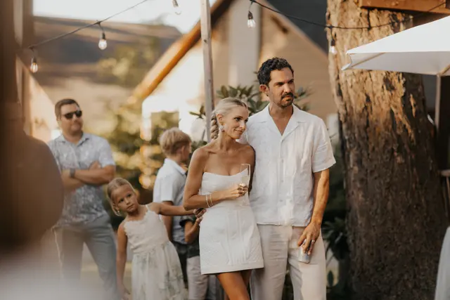 The wedding celebration at Alderbrook
