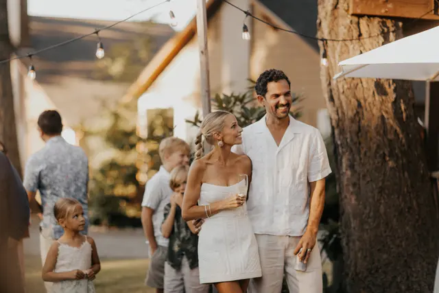 The wedding celebration at Alderbrook
