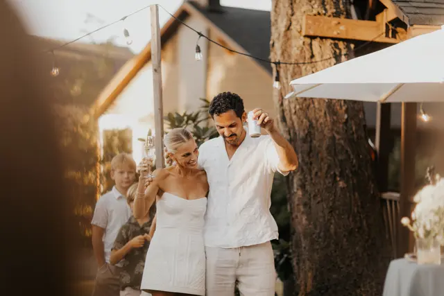 The wedding celebration at Alderbrook