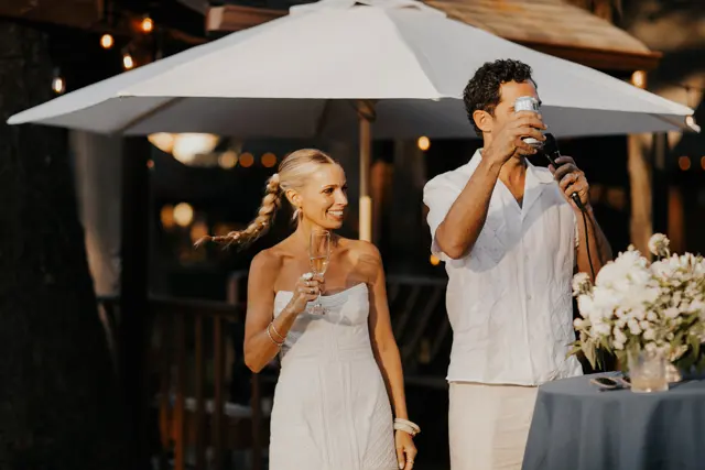 The wedding celebration at Alderbrook