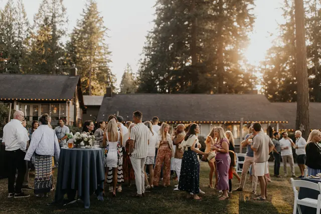 The wedding celebration at Alderbrook