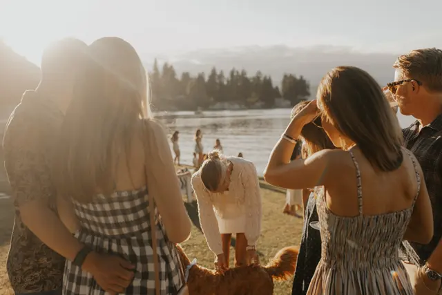 The wedding celebration at Alderbrook