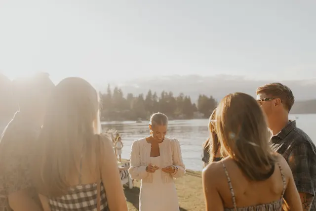 The wedding celebration at Alderbrook