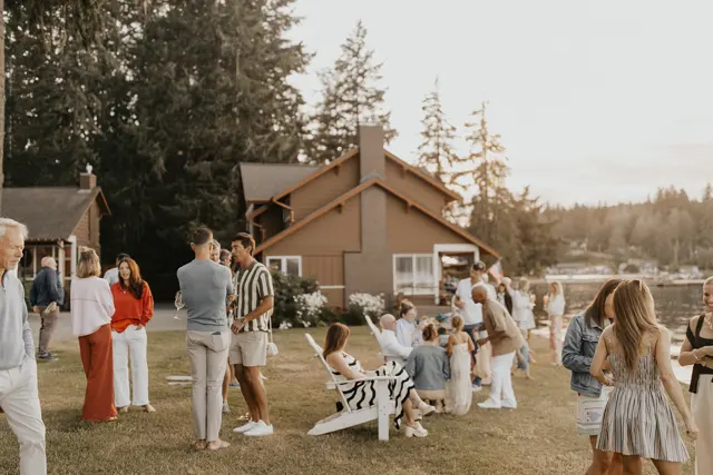 The wedding celebration at Alderbrook