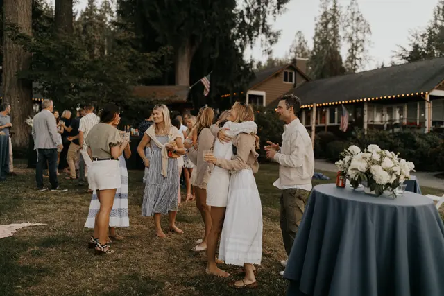 The wedding celebration at Alderbrook
