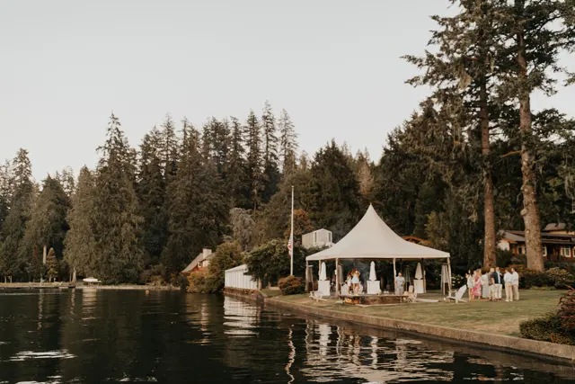 The wedding celebration at Alderbrook