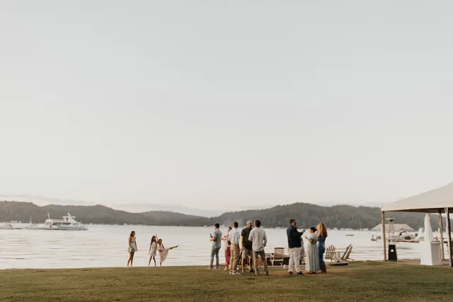 The wedding celebration at Alderbrook