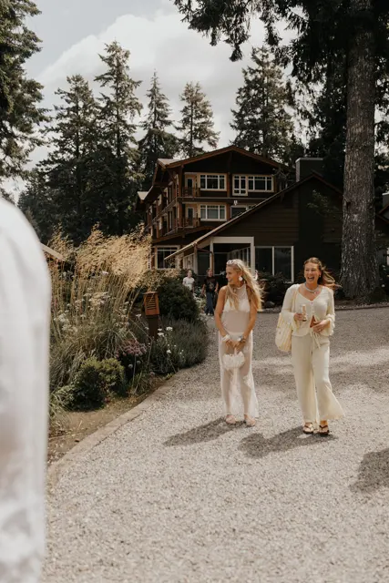 The wedding celebration at Alderbrook