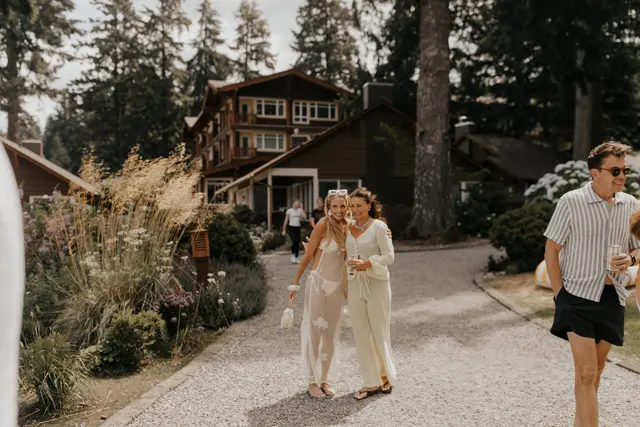 The wedding celebration at Alderbrook