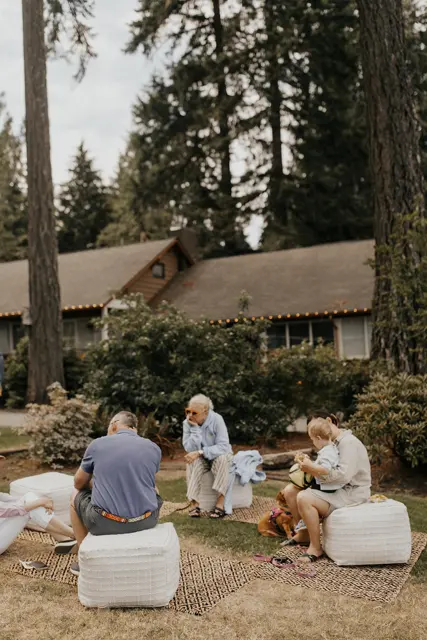 The wedding celebration at Alderbrook