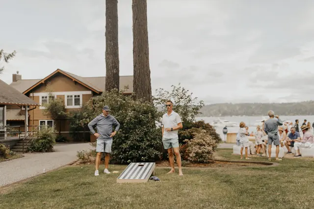 The wedding celebration at Alderbrook