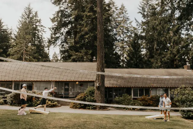 The wedding celebration at Alderbrook