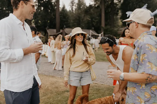 The wedding celebration at Alderbrook